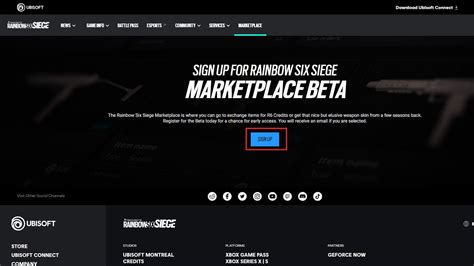 How to sign up for Rainbow Six Siege Marketplace beta.